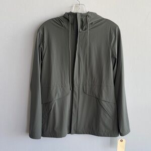 Italic “Made for Italic” Olive Hooded Lightweight Jacket Size S
